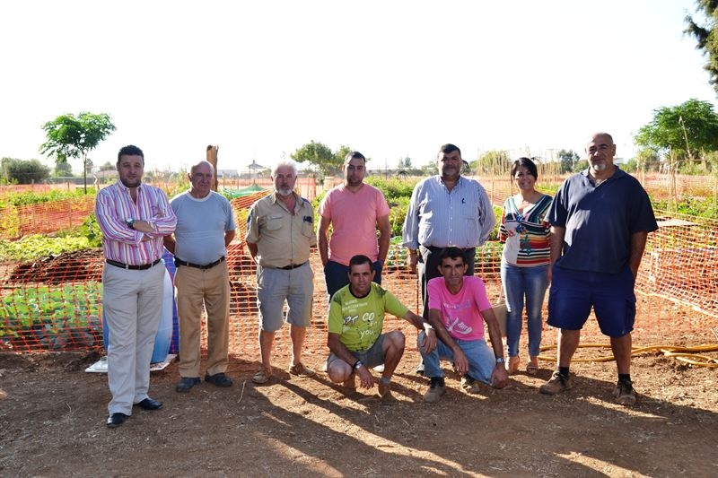 Ocho familias de Los Santos de Maimona cultivan los 'huertos solidarios' destinados a personas con pocos recursos