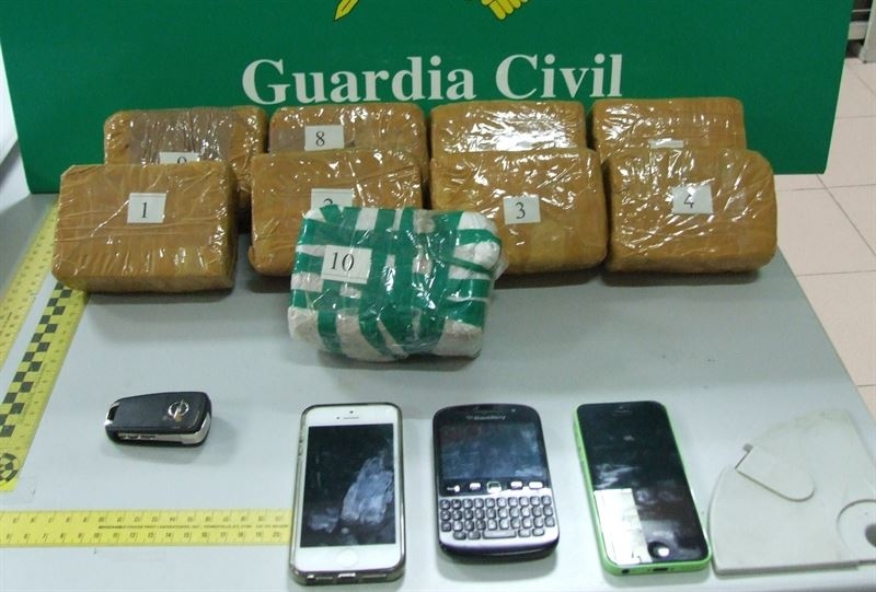 La Guardia Civil interviene cinco kilos de heroína ocultos en un vehículo en Puebla de Sancho Pérez 