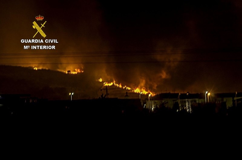 Detenido el presunto autor del incendio forestal que obligó a evacuar a 150 vecinos en Navalmoral de la Mata