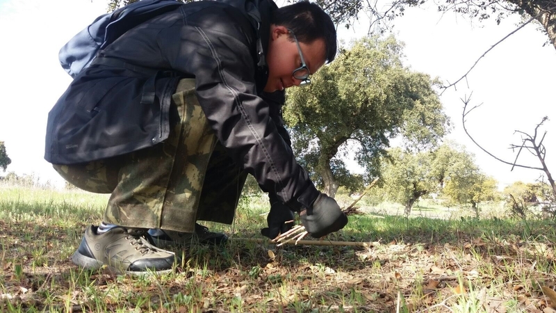 Usuarios del centro ocupacional Luis Zambrano de Badajoz realizan acciones de educación ambiental en la finca La Cocosa