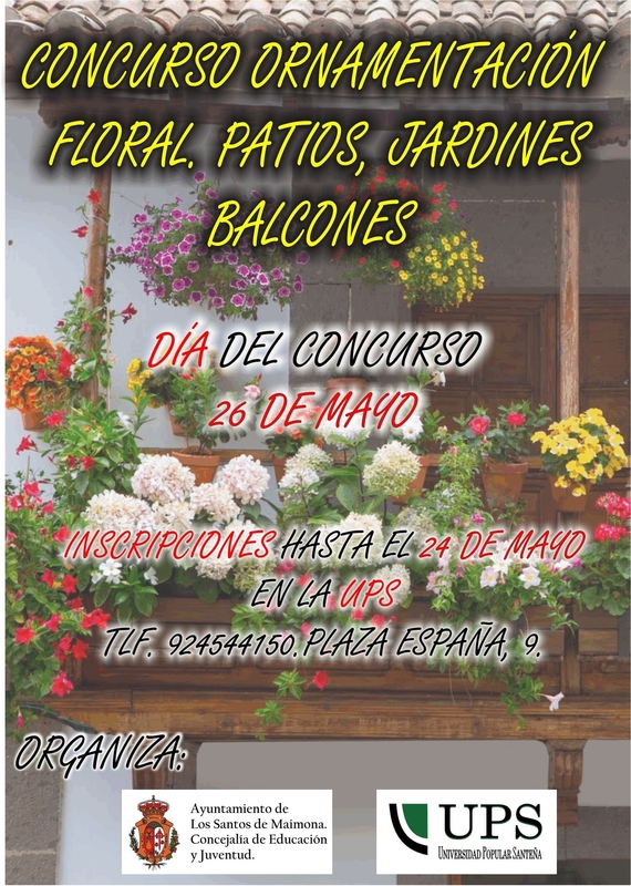 Un concurso premiará los patios, jardines y balcones con mejor ornamentación floral en Los Santos