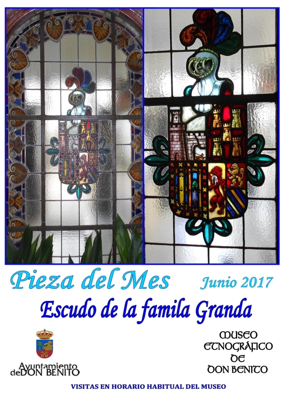 El Museo Etnográfico de Don Benito elige como 'Pieza del Mes' de junio el escudo de armas de la familia Granda.