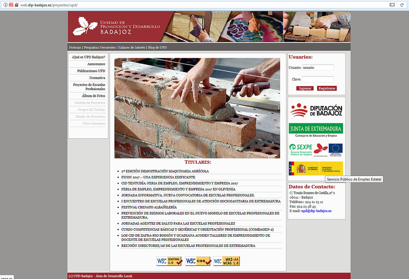 La UPD Guadiana VIII abre una página web
