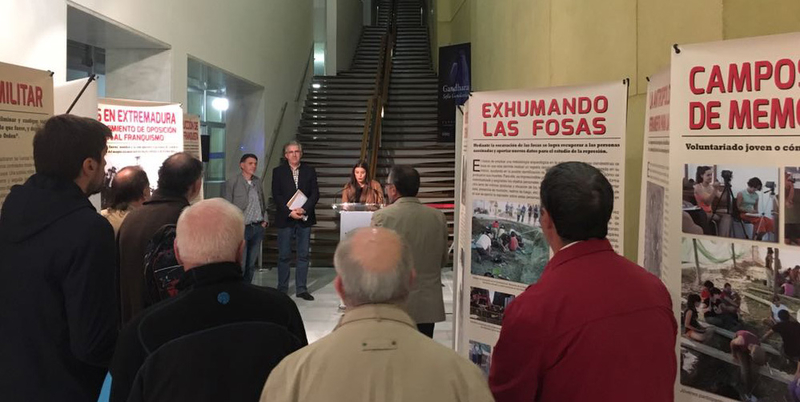 La Diputación de Badajoz acoge la exposición ''Tras las huellas de la Memoria Histórica en Extremadura''