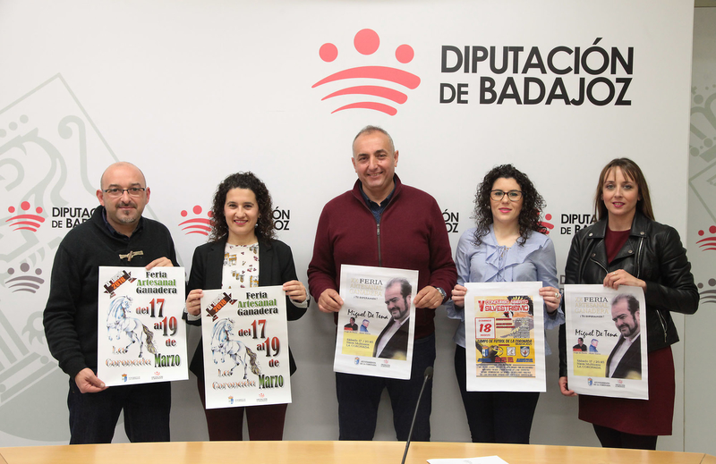 La Diputación de Badajoz participará en la XX Feria Artesanal Ganadera de La Coronada