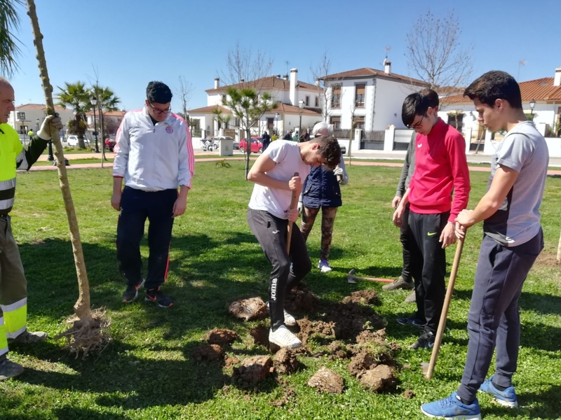 La Diputación planta árboles en Olivenza