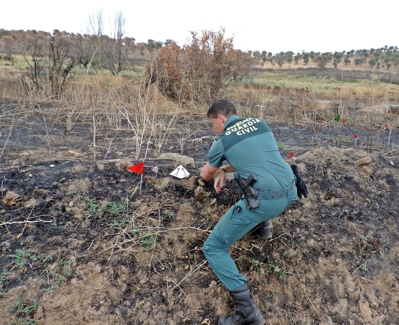 La Guardia Civil esclarece un incendio forestal de 335 ha que afectó a tres municipios pacenses