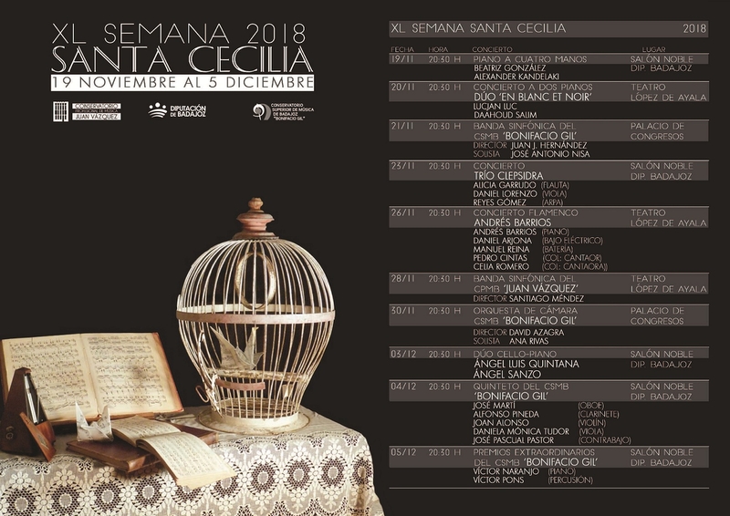 La XL Semana Musical de Santa Cecilia programa diez conciertos del 19 de noviembre al 5 de diciembre