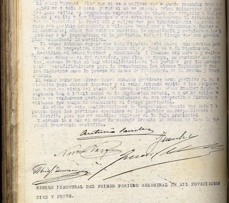 Documento del mes de enero 2019 del Archivo Provincial de la Diputación: ''Sucedió hace un siglo: Badajoz en 1919''