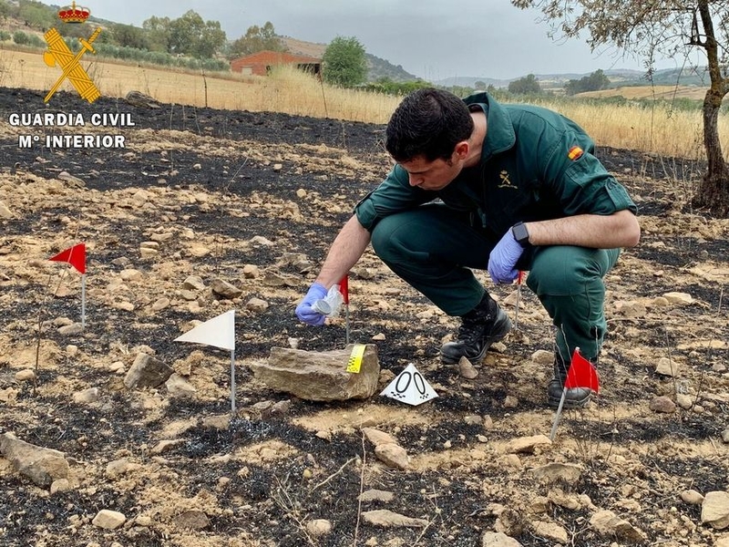 La Guardia Civil investiga la imprudencia grave que originó un incendio forestales en la 'Sierra del Castellar'
