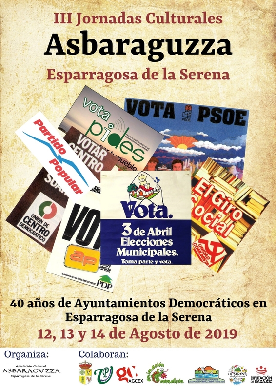 Las III Jornadas Culturales Asbaraguzza rinde homenaje a los 40 años de ayuntamientos democráticos y a la tradición oral en Extremadura