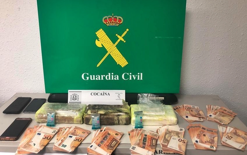 La Guardia Civil interviene tres kilos de cocaína a un vecino de Mijas 
