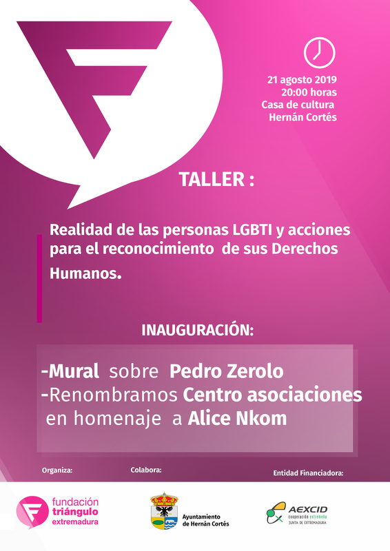 Fundación Triángulo llevará a cabo varias actividades en Hernán Cortés para visibilizar la labor de activistas LGBTI