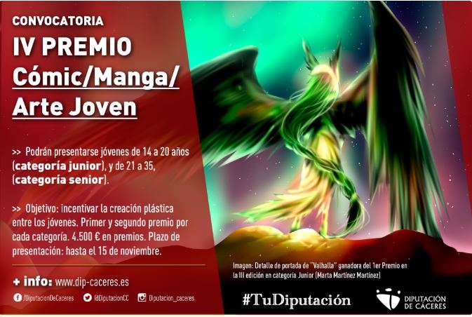 La Diputación convoca el IV Premio Cómic/Manga/Arte Joven para incentivar la creación plástica