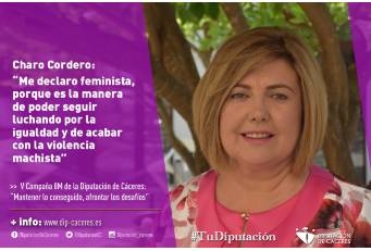 Cordero: 'Me declaro feminista, porque es la manera de seguir luchando por la igualdad y acabar con la violencia machista'