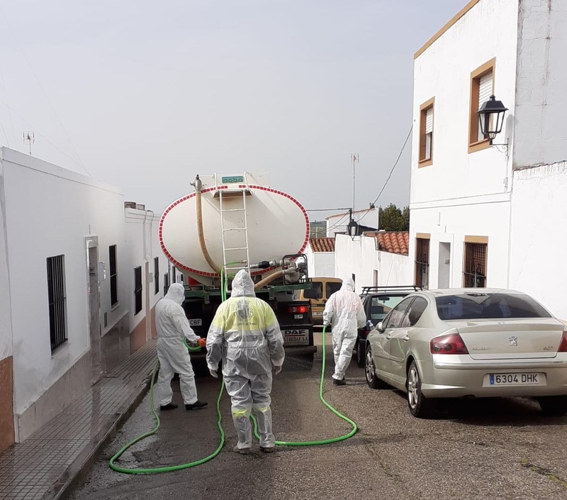 Las calles de Olivenza y pedanías volverán a desinfectarse mañana martes