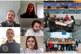 Los doce jóvenes integrantes de las becas Diputación Europa continúan desarrollando su formación de forma no presencial