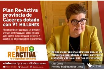 La Diputación presenta el Plan Re-Activa provincia de Cáceres dotado con 91 millones de euros