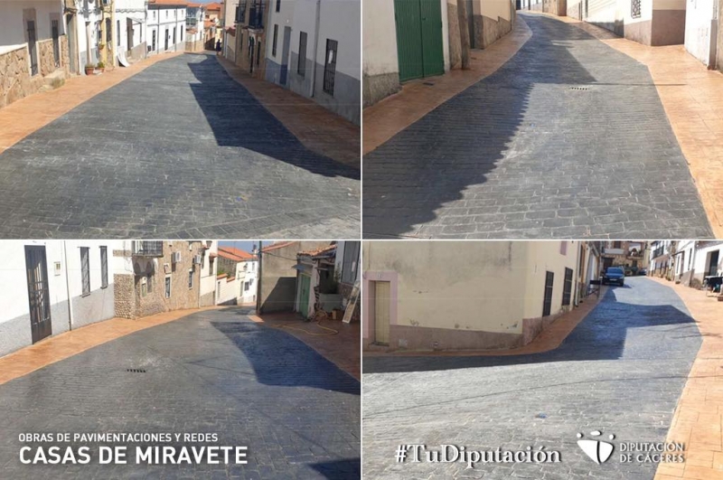 Concluyen las obras de pavimentación y redes del Plan Activa 2020 en Casas de Miravete