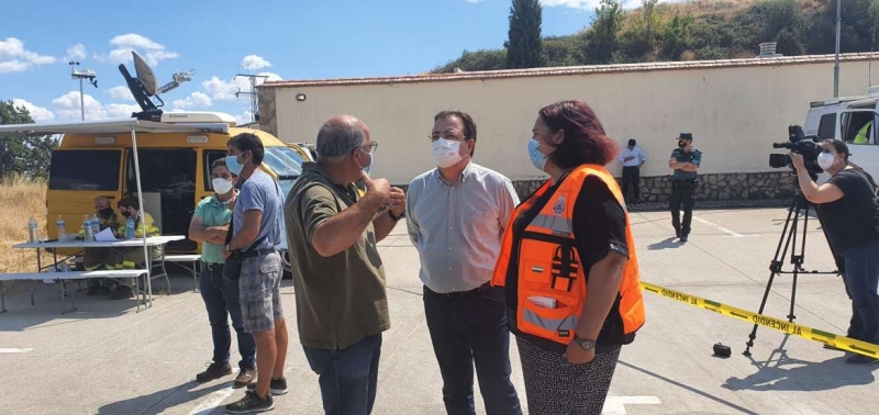 Fernández Vara agradece al Gobierno Central y Gobiernos Autonómicos los medios puestos a disposición de Extremadura para la extinción de los incendios