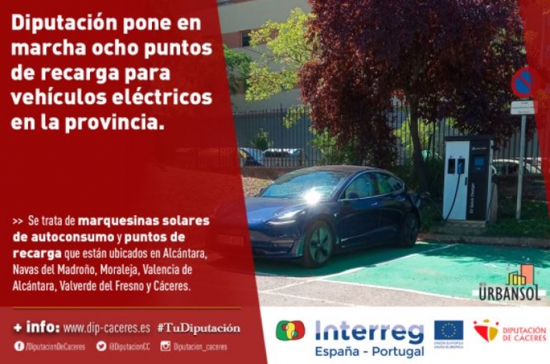 La Diputación pone en marcha ocho puntos de recarga para vehículos eléctricos en la provincia