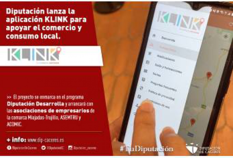 Diputación lanza la aplicación KLINK para apoyar el comercio y consumo local
