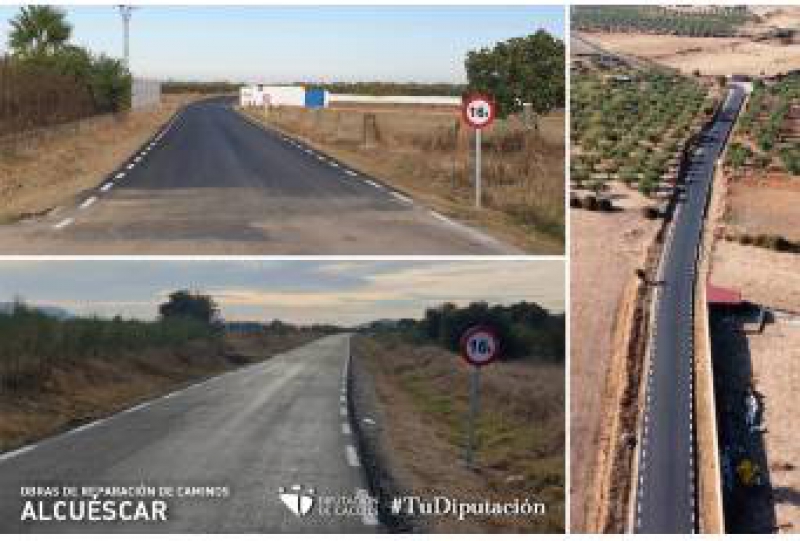 Diputación de Cáceres finaliza las obras de reparación de caminos en Alcuéscar