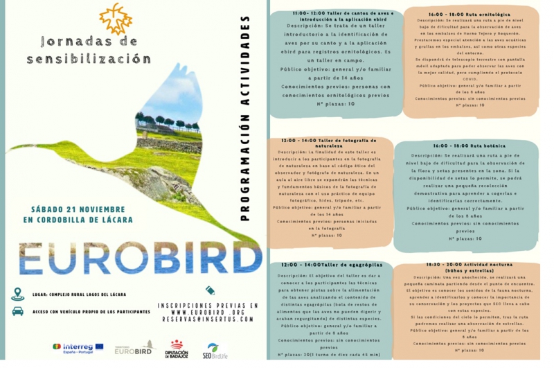 La Diputación organiza un programa de actividades ornitológicas en las tres comarcas transfronterizas de la provincia
