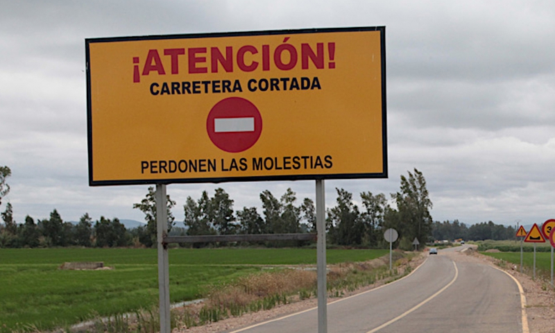 La Carretera Provincial BA-155, de Villalba de los Barros a Salvatierra de los Barros permanecerá cortada