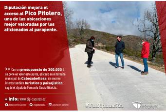 Diputación mejora el acceso al Pico Pitolero, una de las ubicaciones mejor valoradas por los aficionados al parapente