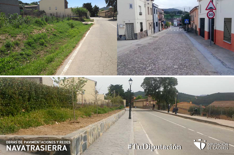 Finalizan las obras de pavimentaciones en Navatrasierra incluidas en el Activa 2020 de la Diputación de Cáceres