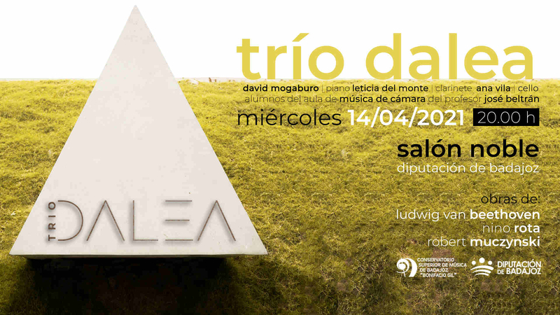 El Trío Dalea, integrado por alumnos del CSMB, ofrecerá un concierto en el Salón Noble de la Diputación 