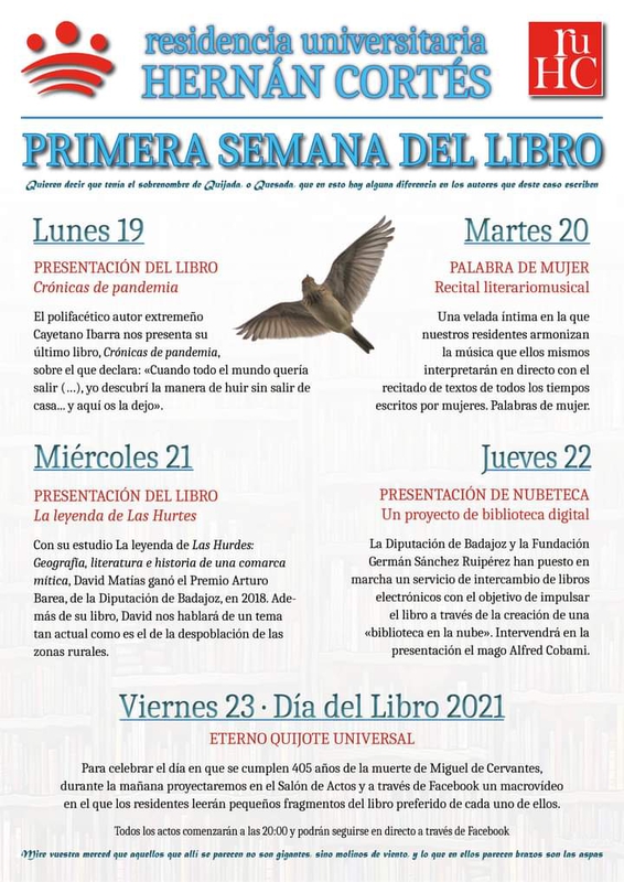 La Residencia Universitaria Hernán Cortés organiza su I Semana del Libro