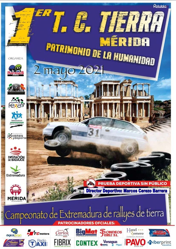 El Campeonato de Extremadura de Rallyes de Tierra se celebrará el próximo domingo en Mérida