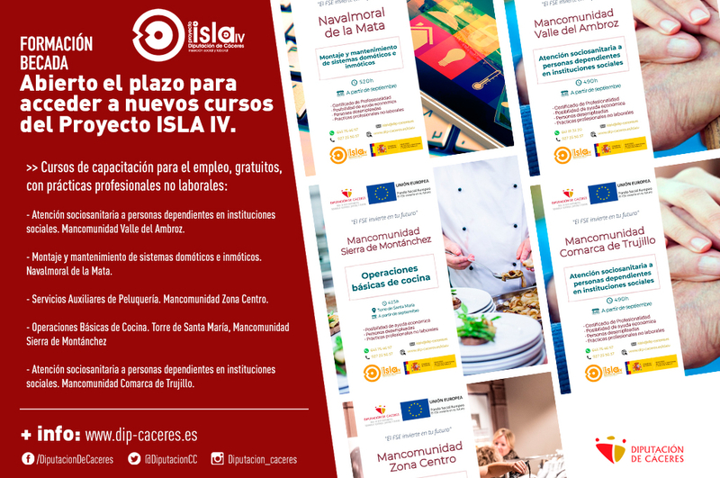 Abierto el plazo para acceder a nuevos cursos del Proyecto ISLA IV