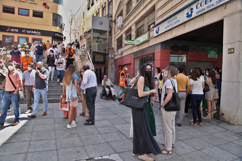 Concluye con éxito el simulacro de evacuación de los tres edificios del Palacio Provincial, sede de la Diputación de Badajoz