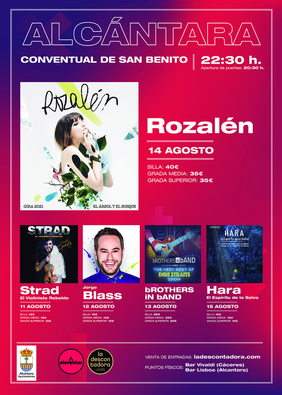 Rozalén actuará el 14 de agosto en el Conventual de San Benito de Alcántara