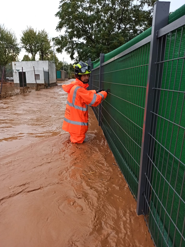 El Consorcio de la Diputación de Badajoz realizan múltiples intervenciones a causa de las fuertes lluvias caídas en las últimas horas en nuestra provi