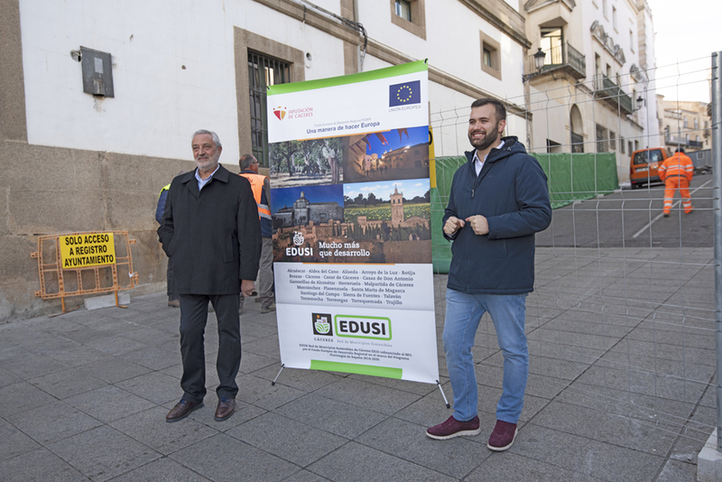 Arranca la obra de mejora en el acceso a la Plaza Mayor por la Gran Vía con una inversión de 180.000 euros y un plazo de ejecución de cuatro meses
