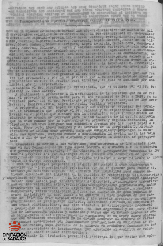 Sucedió hace un siglo: Badajoz en 1922