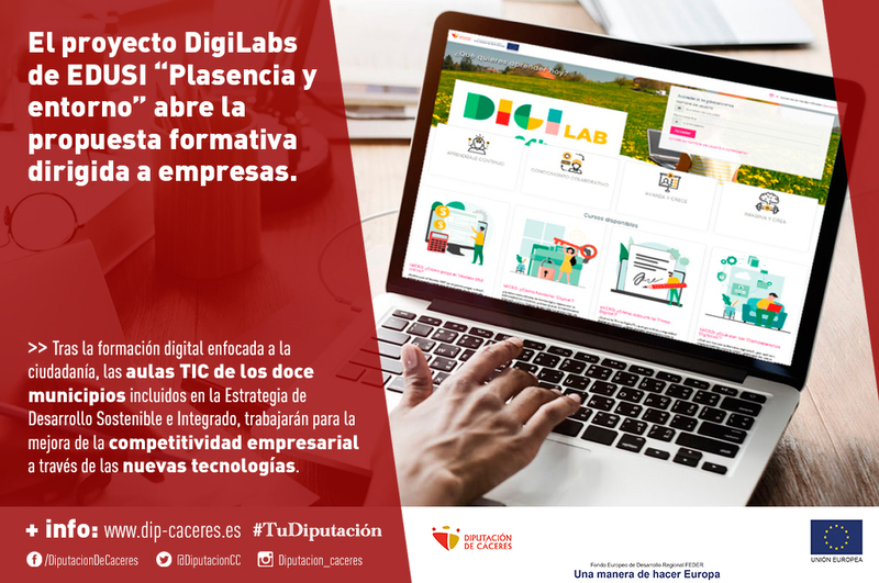 El proyecto DigiLabs de EDUSI Plasencia y entorno abre la propuesta formativa dirigida específicamente a empresas