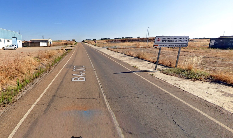 Se inician las obras de acondicionamiento y mejora de la CP BA-070, de Fuente del Maestre a Almendralejo