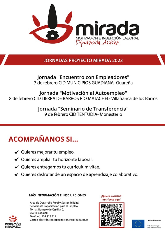 Guarea, Villafranca de los Barros y Monesterio acogern las jornadas finales del proyecto MIRADA