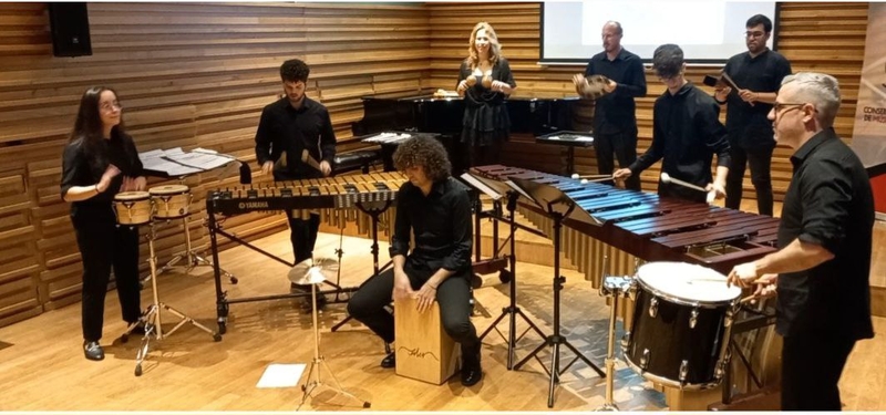 El Conservatorio Superior de Música Bonifacio Gil recibe al TULAM DUO, un conjunto de marimba y vibráfono