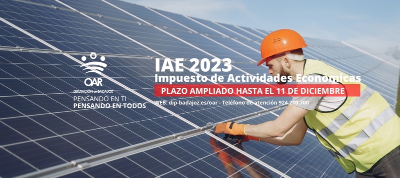 El OAR amplía hasta el 11 de diciembre el plazo para abonar las cuotas municipales del IAE