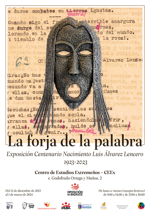 El Centro de Estudios Extremeños acoge la exposición 'La forja de la palabra' de Luis Álvarez Lencero