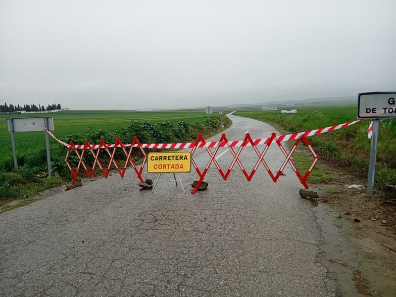 Estas son las carreteras provinciales afectadas por la borrasca Nelson