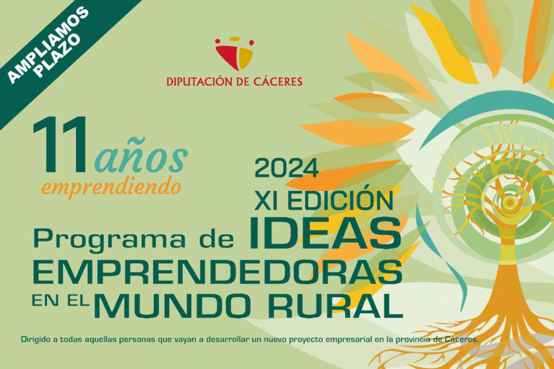 Se amplía el plazo para presentar proyectos al Programa de Ideas Emprendedoras en el Mundo Rural, PIE 2024, de la Diputación de Cáceres