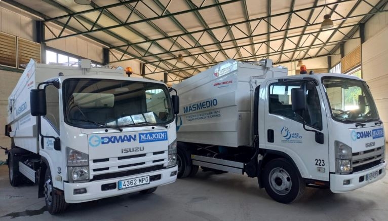 MásMedio incorpora nuevos vehículos para la gestión de residuos sólidos urbanos en la zona del Valle del Ambroz