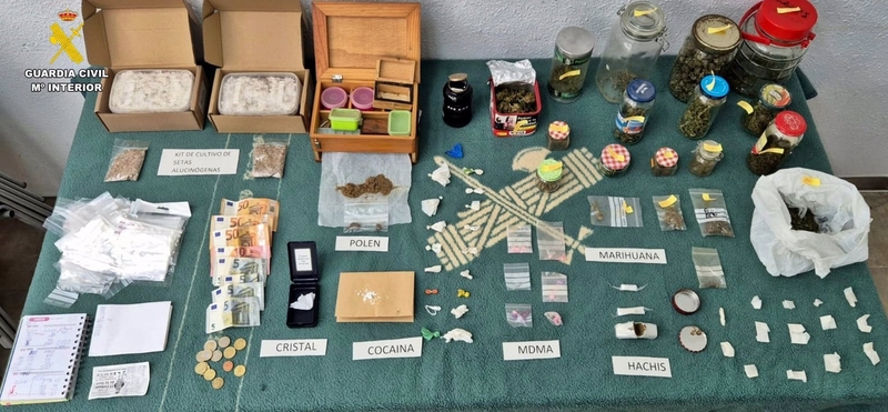 La Guardia Civil desmantela un punto de venta de droga en Torre de Miguel Sesmero y detiene a dos personas